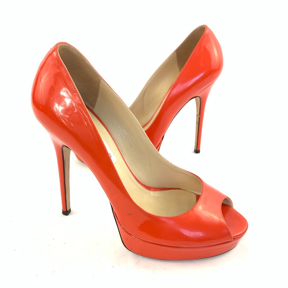 Jimmy Choo London Peep Toe Pumps Shoes